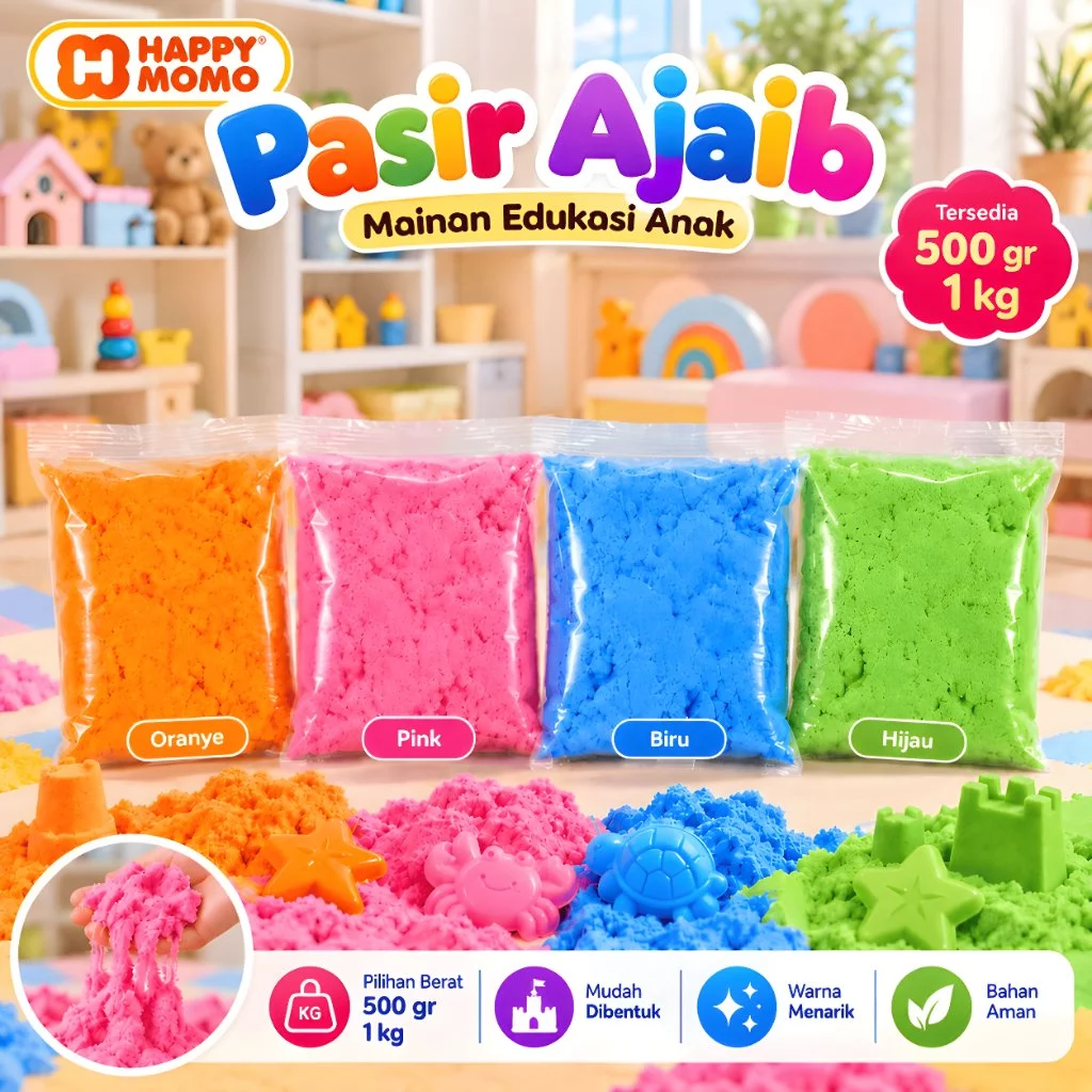 Mainan Pasir Ajaib Anak H2002 – 500gr-1kg Pasir Anak